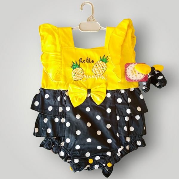 Hello Summer Frock Style Bodysuit/Romper