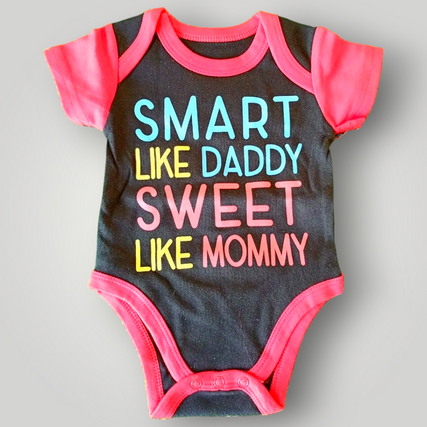 Smart Like Daddy Sweet Like Mommy Romper/Bodysuit