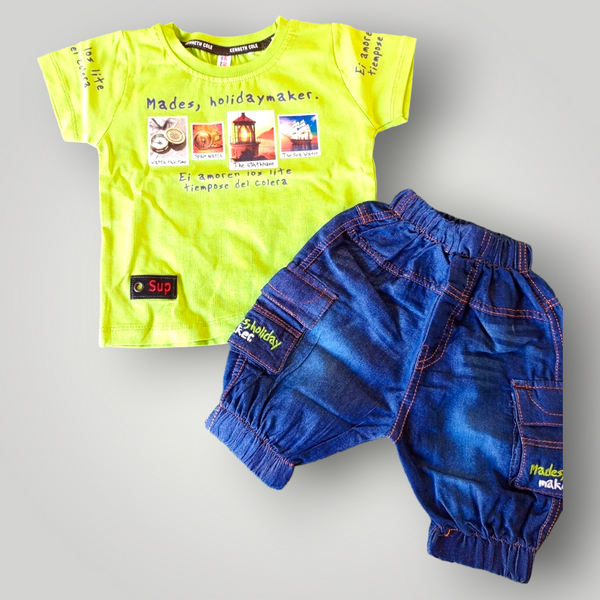 Holiday Pictures Printed Summer 2 Pc Suit