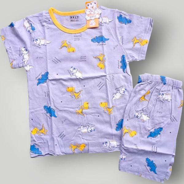 Dinosaur & Triceratop Printed Soft/Malai Stuff Suit (Imported)