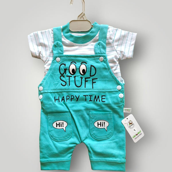 Good Stuff Eyes Printed Dungaree Style Suit