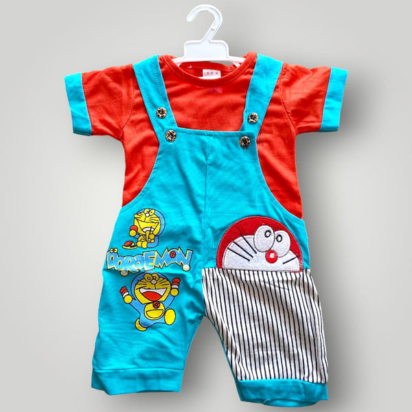 Doraemon Printed Dungaree Style Suit